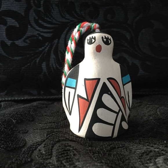 JEMEZ PUEBLO, NEW MEXICO NATIVE AMERICAN HANDCRAFTED  M TOSA (signed)  ORNAMENT - Picture 4 of 4